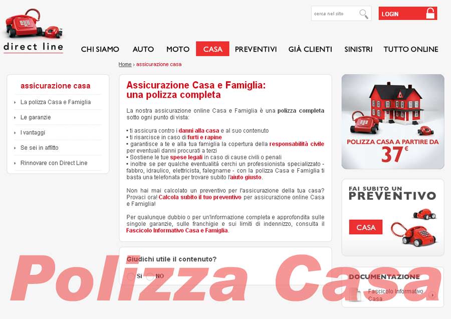 Directline: la polizza casa