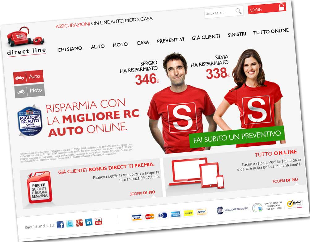 Home page di Directline