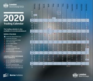 Calendario Borsa Italiana 2020