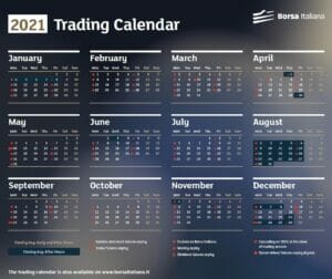 Calendario Borsa Italiana 2021