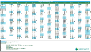 Calendario Borsa Italiana anno 2026